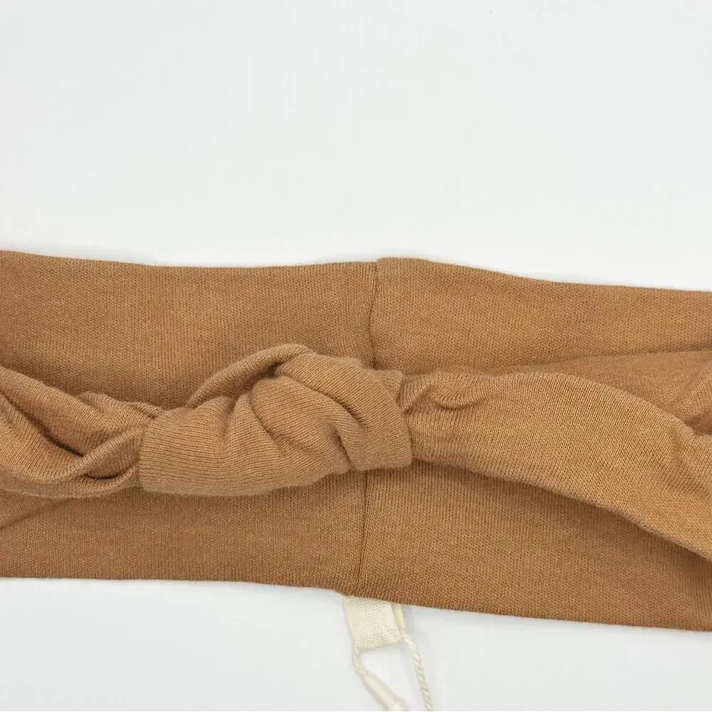 Quincy Mae Baby Girl 12-24 months Rust Brown Knotted Knot Cotton Headband NWT